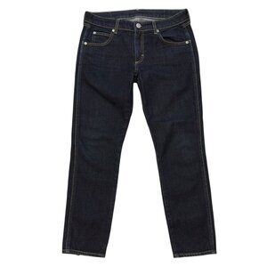 AMO Women's Soft Raw Denim Bow Ankle Skinny Jeans Size 27 Made in USA